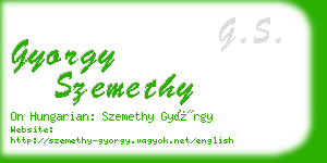 gyorgy szemethy business card